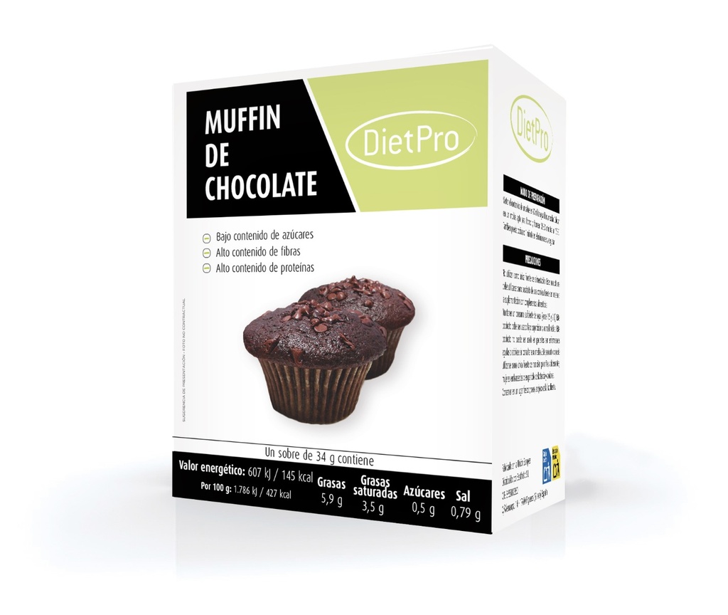 Muffin sabor a chocolate (5 uds)