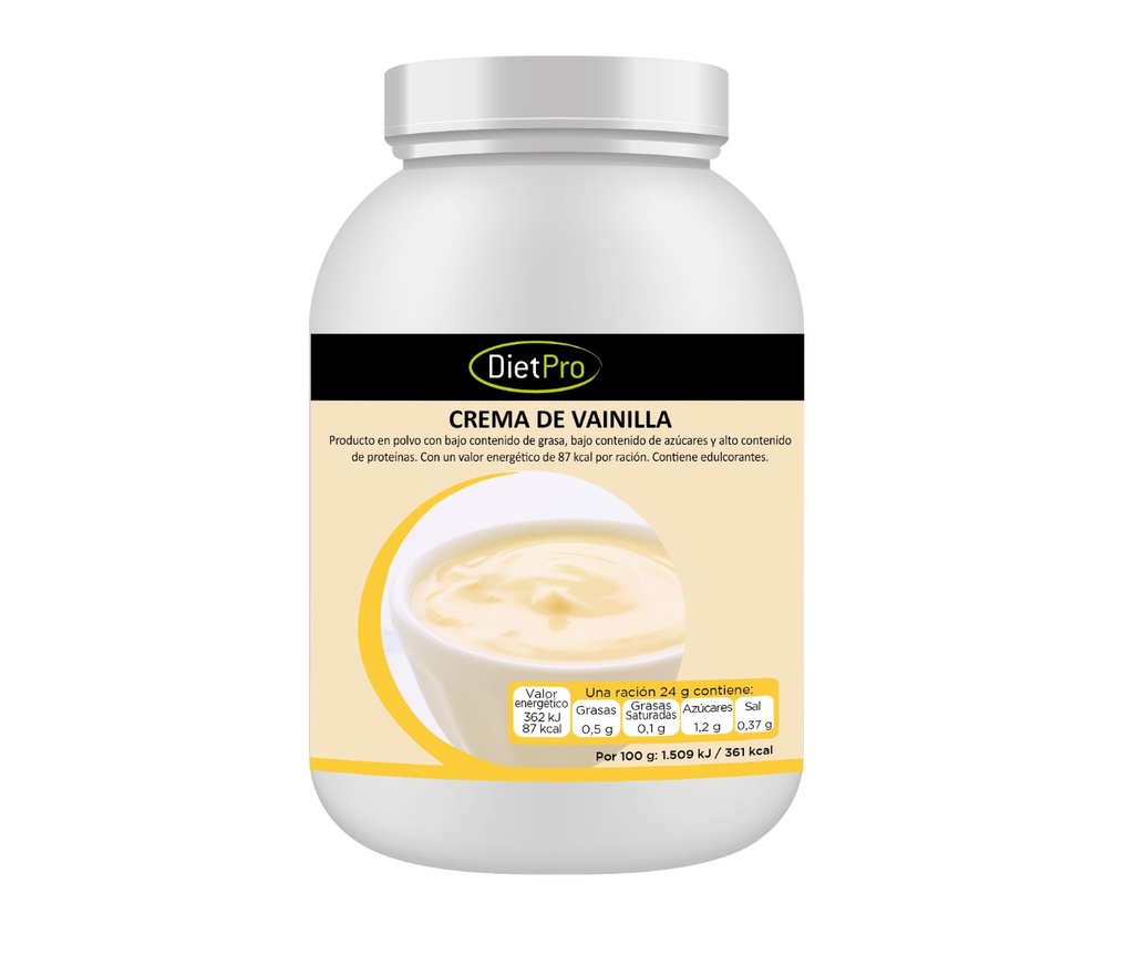 Envase económico 400gr Crema sabor a vainilla