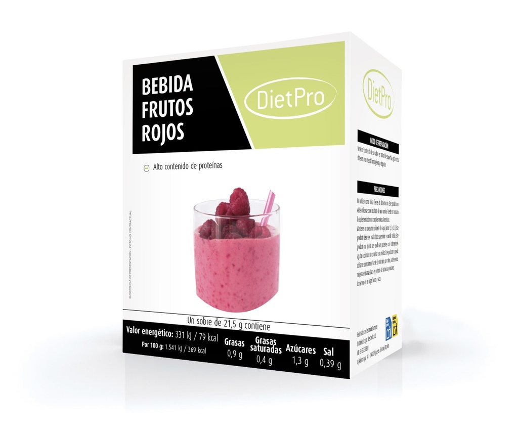 Bebida sabor Frutos Rojos (5 uds)