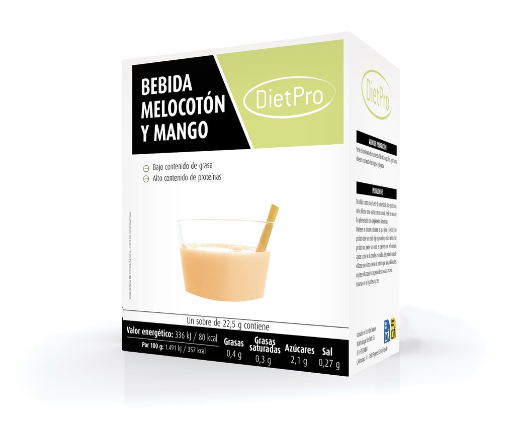 Bebida sabor Melocotón y Mango (5 uds)