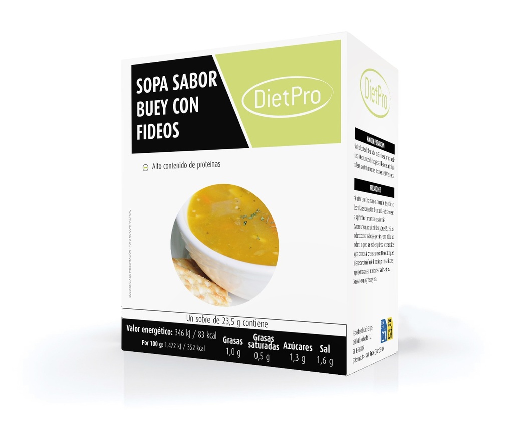 Sopa sabor buey con fideos (5 uds)